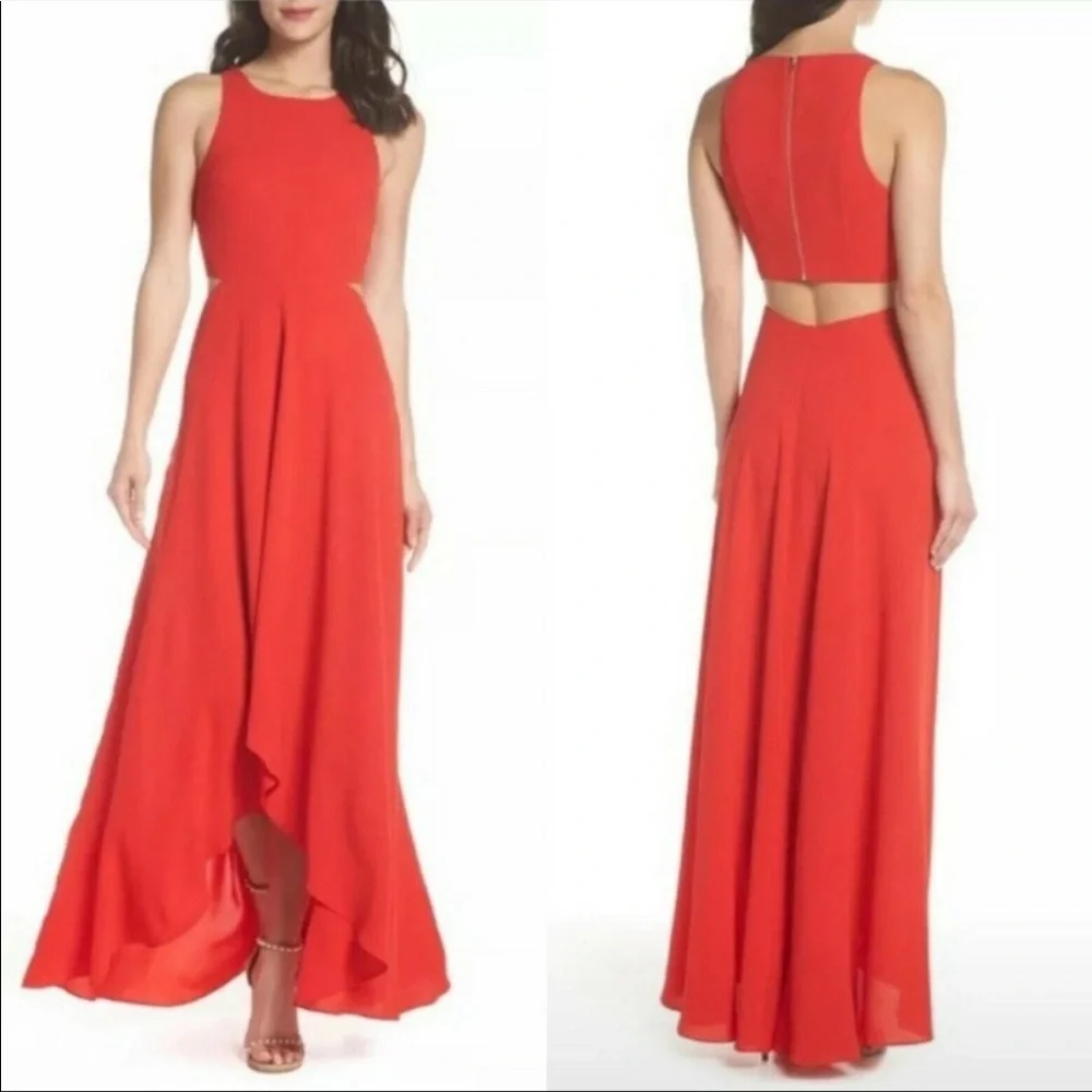 NWOT ALI & JAY Bohemian Rhapsody Red Maxi
Cutout Dress Size L